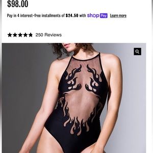 Thistle and Spire flames bodysuit
